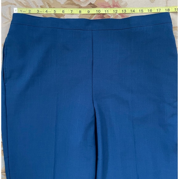 Midnight, blue Alfred Dunner, straight leg trousers size 18 petite - Picture 4 of 6